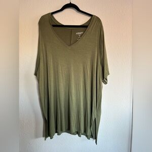 Torrid Super Soft Olive Green V-Neck Tunic Tee – Size 4 (4X)